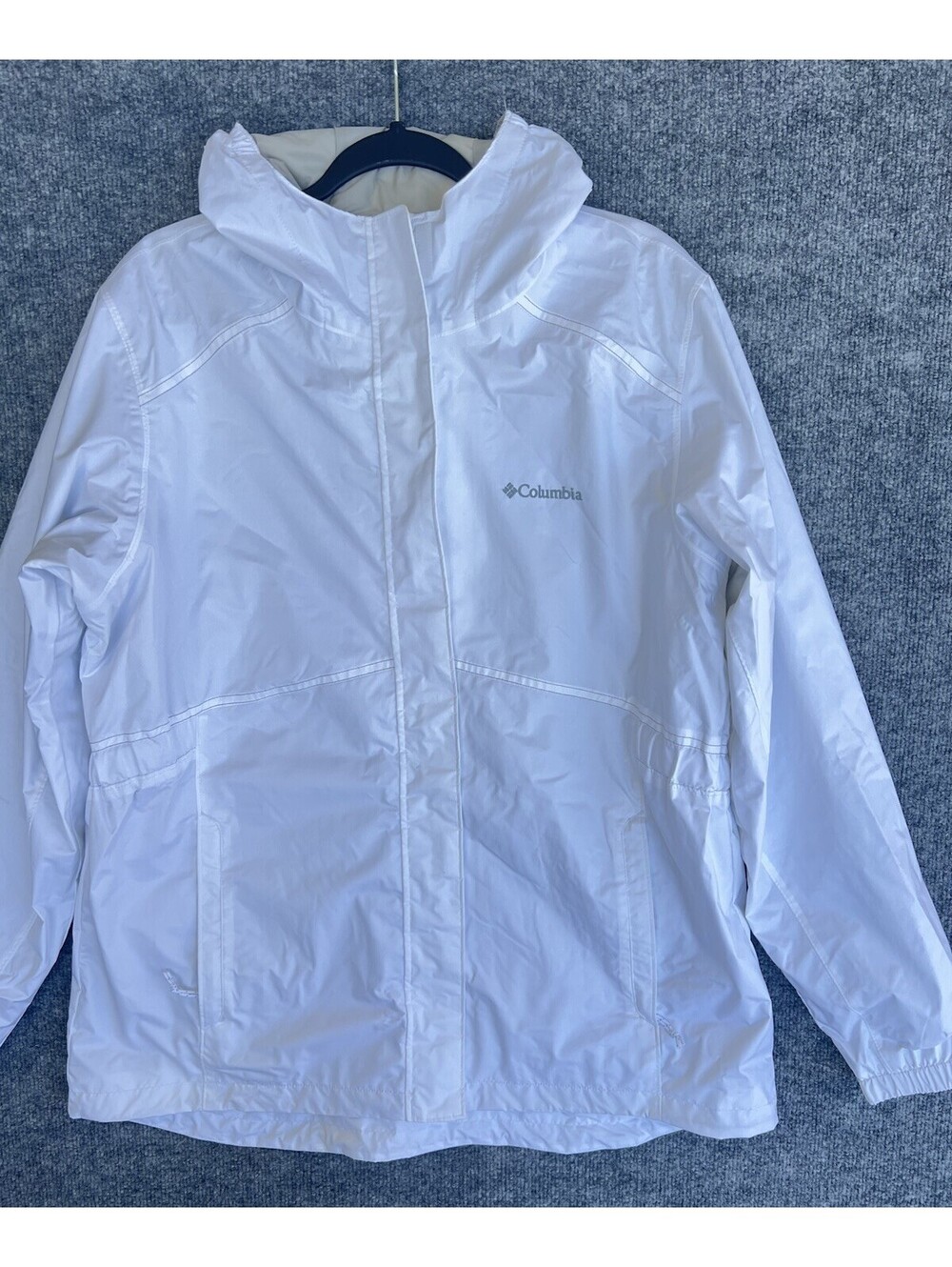 Women's Columbia White Rain Jacket XL Waterproof Hooded